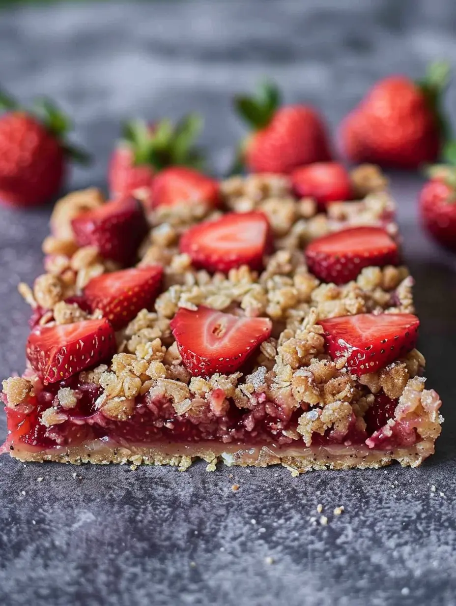 Crumble aux fraises vegan à l’avoine