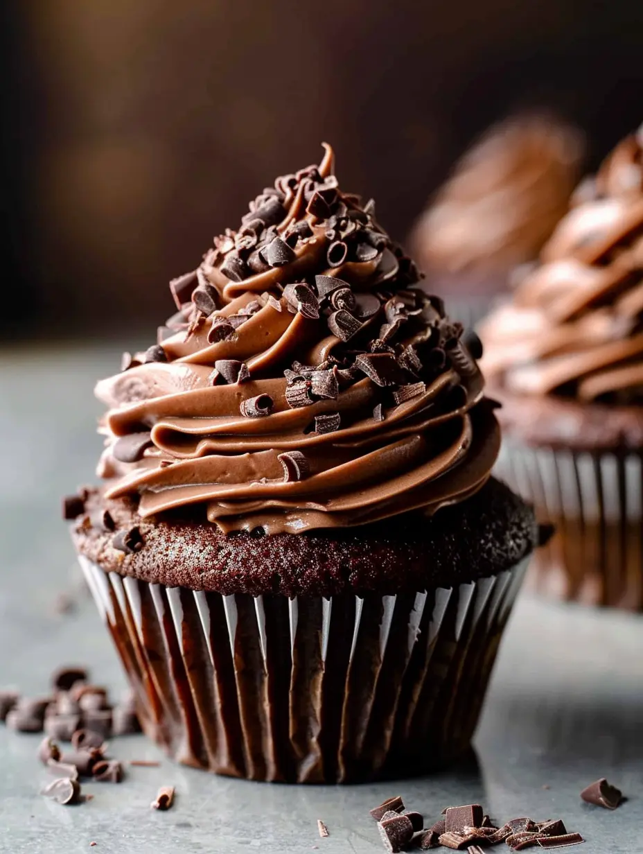 Cupcakes au glaçage au beurre au chocolat