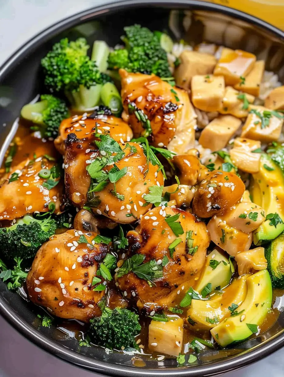 Dîner au poulet riche en protéines facile