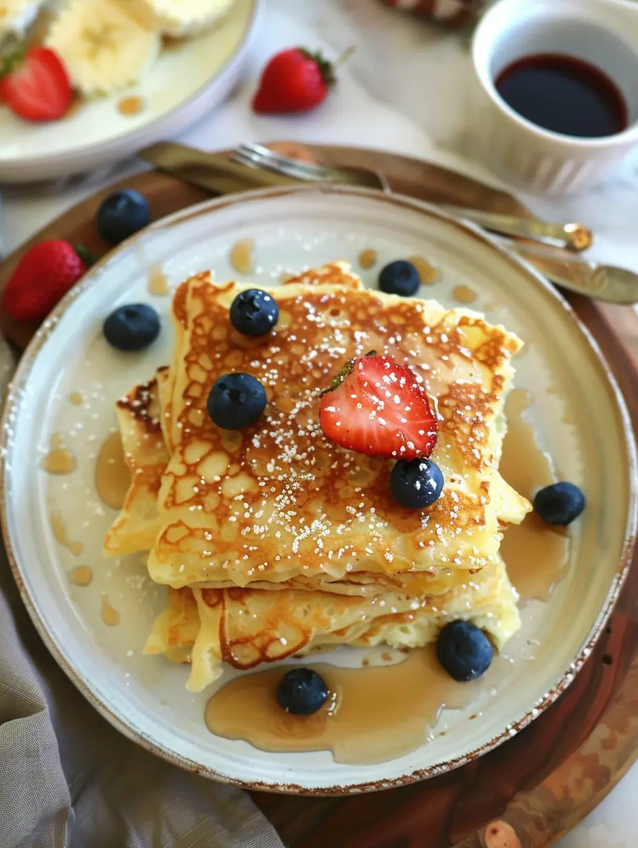 Pancakes au fromage cottage cuits au four