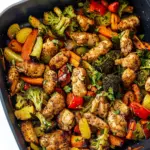 poulet et légumes sains à la friteuse à air