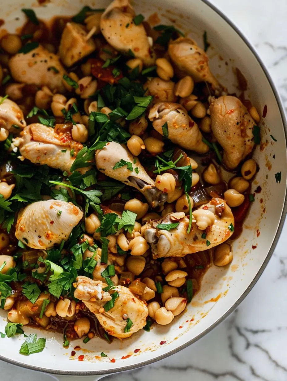 Recette de poulet épicé et pois chiches riche en protéines en 15 minutes
