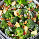 Salade de brocoli avec pommes et noix