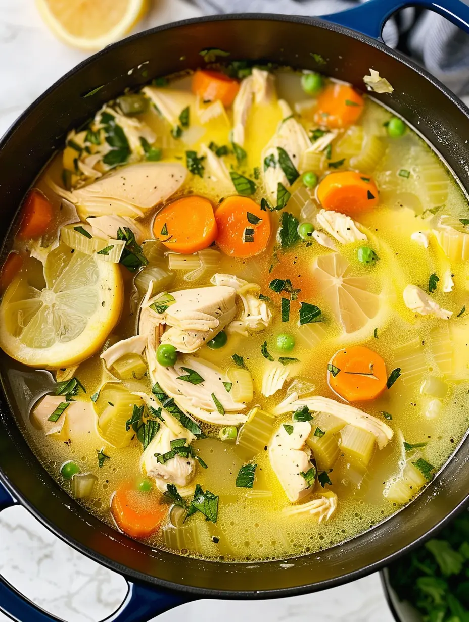 Soupe de poulet saine